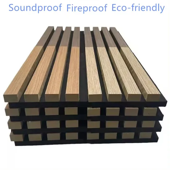 Panel de pared acústico de listones de madera de estilo simple, práctico y funcional, con diseño único.