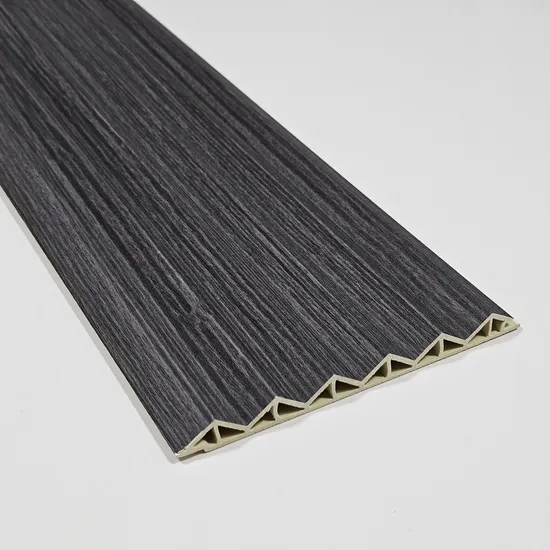 Panel de revestimiento de lamas WPC acústico, duradero, impermeable, ignífugo y alternativo a la madera para diseños de paredes modernos y elegantes.