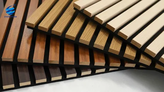 Paneles acústicos de pared de MDF, diseño moderno, de madera, para decoración del hogar.