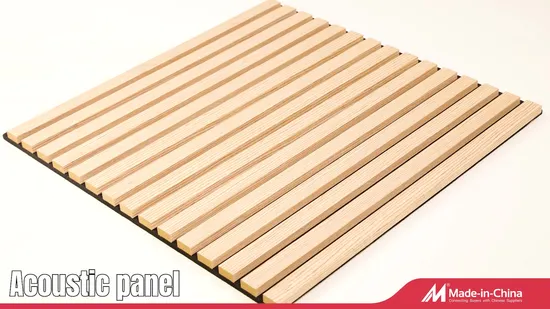 Paneles de pared acústicos de listones de madera de nogal y roble natural