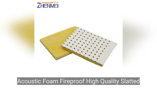 Panel de pared de espuma acústica de madera Zhenmei con diseño personalizable