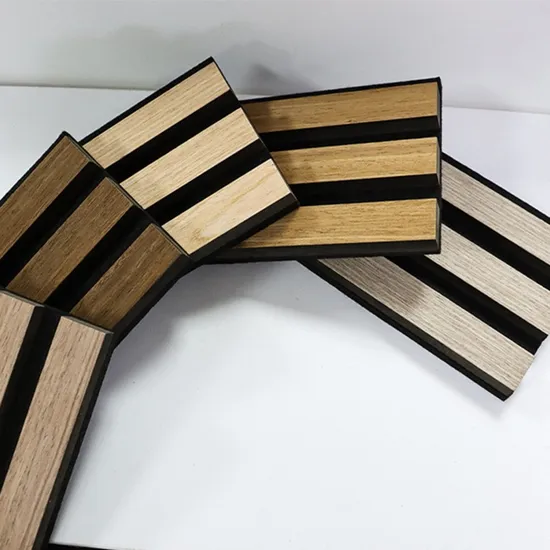 Paneles acústicos de madera laminada Akupanels de poliéster MDF que absorben el sonido para la decoración de paredes, para insonorización interior.
