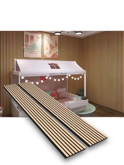 3D Exhibition Soundproofing Wooden Slat New Design Wall Cladding Studio Acoustic Panels 
